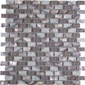 Mother Of Pearl Glass Marble Taupe Grey Mix Brick Mosaic | Young Interiors Flooring Center
