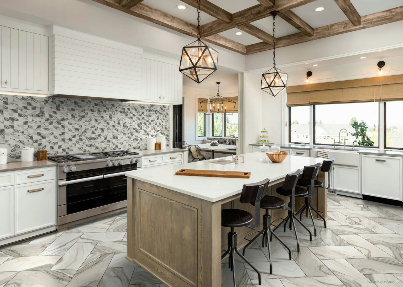 Mystique 12x24" and 2x2" Crushed Gold | Young Interiors Flooring Center