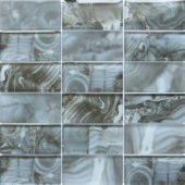 Onyx Pattern Blue Glass Sheet Mosaic | Young Interiors Flooring Center