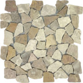 Onyx White/Red Opus Interlocking Mosaic | Young Interiors Flooring Center