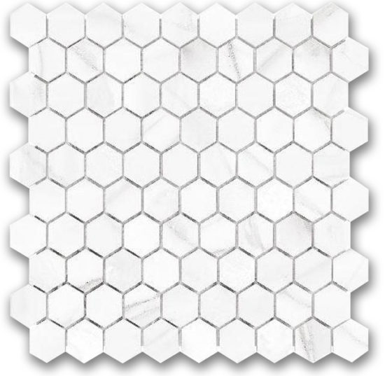 Polished 1" Infatuation Hex Mosaic