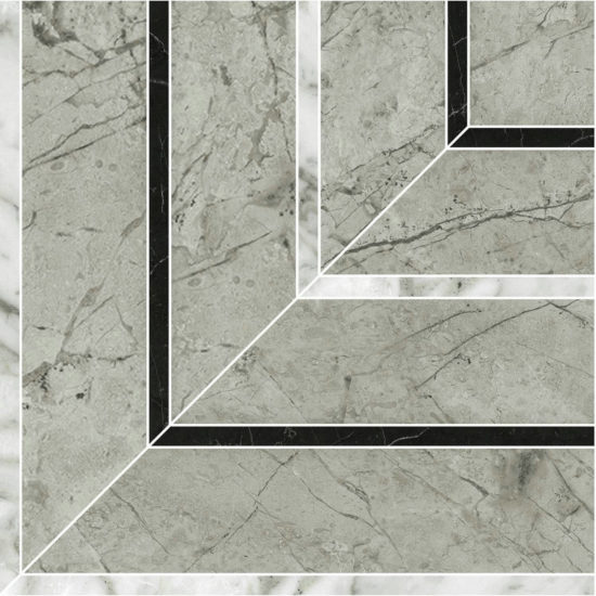 Roma Argento Honed Picco Mosaic | Young Interiors Flooring Center