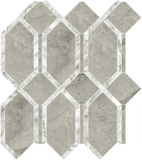 Roma Argento Polished Modella Mosaic | Young Interiors Flooring Center