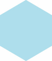 Ronda 5.5X6.3” Blue Hexagon | Young Interiors Flooring Center