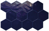 Ronda 5.5X6.3” Cobalt Hexagon | Young Interiors Flooring Center