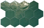 Ronda 5.5X6.3” Green Hexagon | Young Interiors Flooring Center