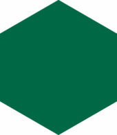Ronda 5.5X6.3” Green Hexagon | Young Interiors Flooring Center