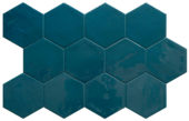Ronda 5.5X6.3” Navy Blue Hexagon | Young Interiors Flooring Center