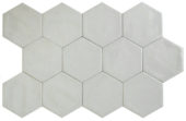 Ronda 5.5X6.3” Pearl Hexagon | Young Interiors Flooring Center