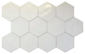 Ronda 5.5X6.3” White Hexagon | Young Interiors Flooring Center