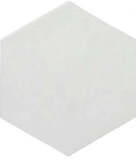 Ronda 5.5X6.3” White Hexagon | Young Interiors Flooring Center