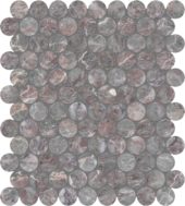 Sereno Burgundy 1.25 Penny Round Mosaic | Young Interiors Flooring Center