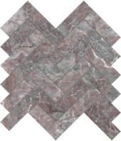 Sereno Burgundy 1.25x4 Herringbone Mosaic | Young Interiors Flooring Center