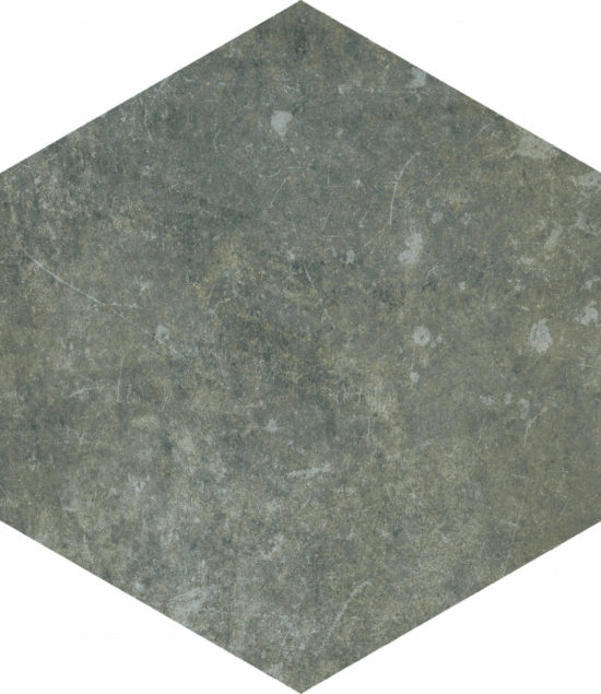 Seville 5.5X6.3” Black Hexagon | Young Interiors Flooring Center