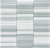Shades Of Grey Blend Stacked Mosaic | Young Interiors Flooring Center