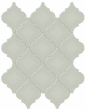 Soft Sage Glossy Arabesque Mosaic | Young Interiors Flooring Center