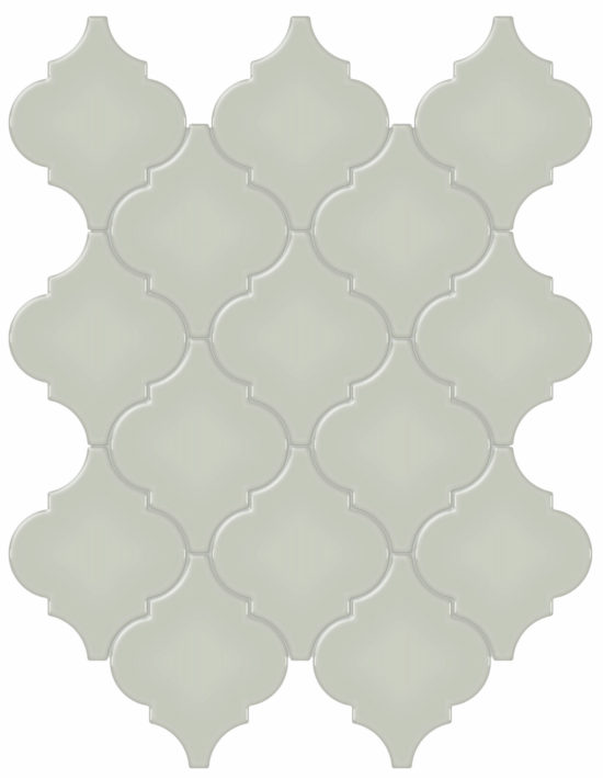Soft Sage Glossy Arabesque Mosaic | Young Interiors Flooring Center
