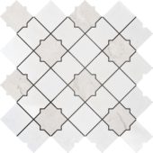Star & Square White & Beige Mix Marble | Young Interiors Flooring Center