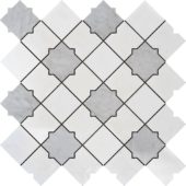 Star & Square White & Grey Mix Marble | Young Interiors Flooring Center