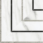 Statuario Venezia Honed Picco Mosaic | Young Interiors Flooring Center