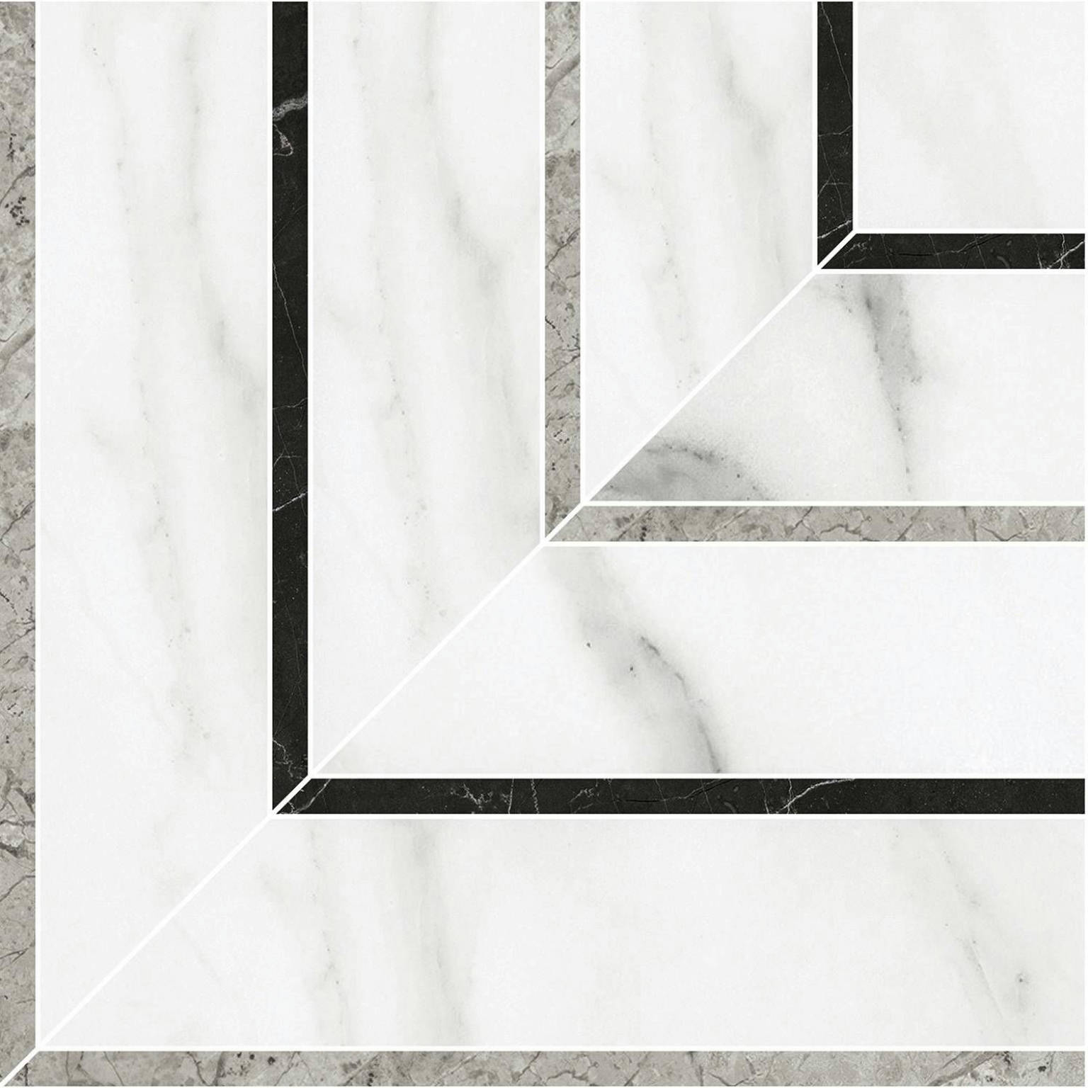 Statuario Venezia Honed Picco Mosaic | Young Interiors Flooring Center