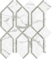 Statuario Venezia Polished Modella Mosaic | Young Interiors Flooring Center