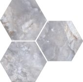 Treasure Blue Dream Onyx 6" Carved Hexagon | Young Interiors Flooring Center