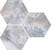 Treasure Blue Dream Onyx 6" Carved Hexagon | Young Interiors Flooring Center