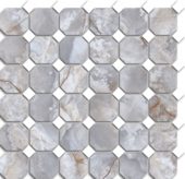 Treasure Blue Dream Onyx Polished Octagon/Dot Mosaic | Young Interiors Flooring Center
