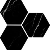 Treasure Midnight Nero 6" Carved Hexagon | Young Interiors Flooring Center