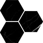 Treasure Midnight Nero 6" Carved Hexagon | Young Interiors Flooring Center