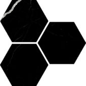Treasure Midnight Nero 6" Carved Hexagon | Young Interiors Flooring Center