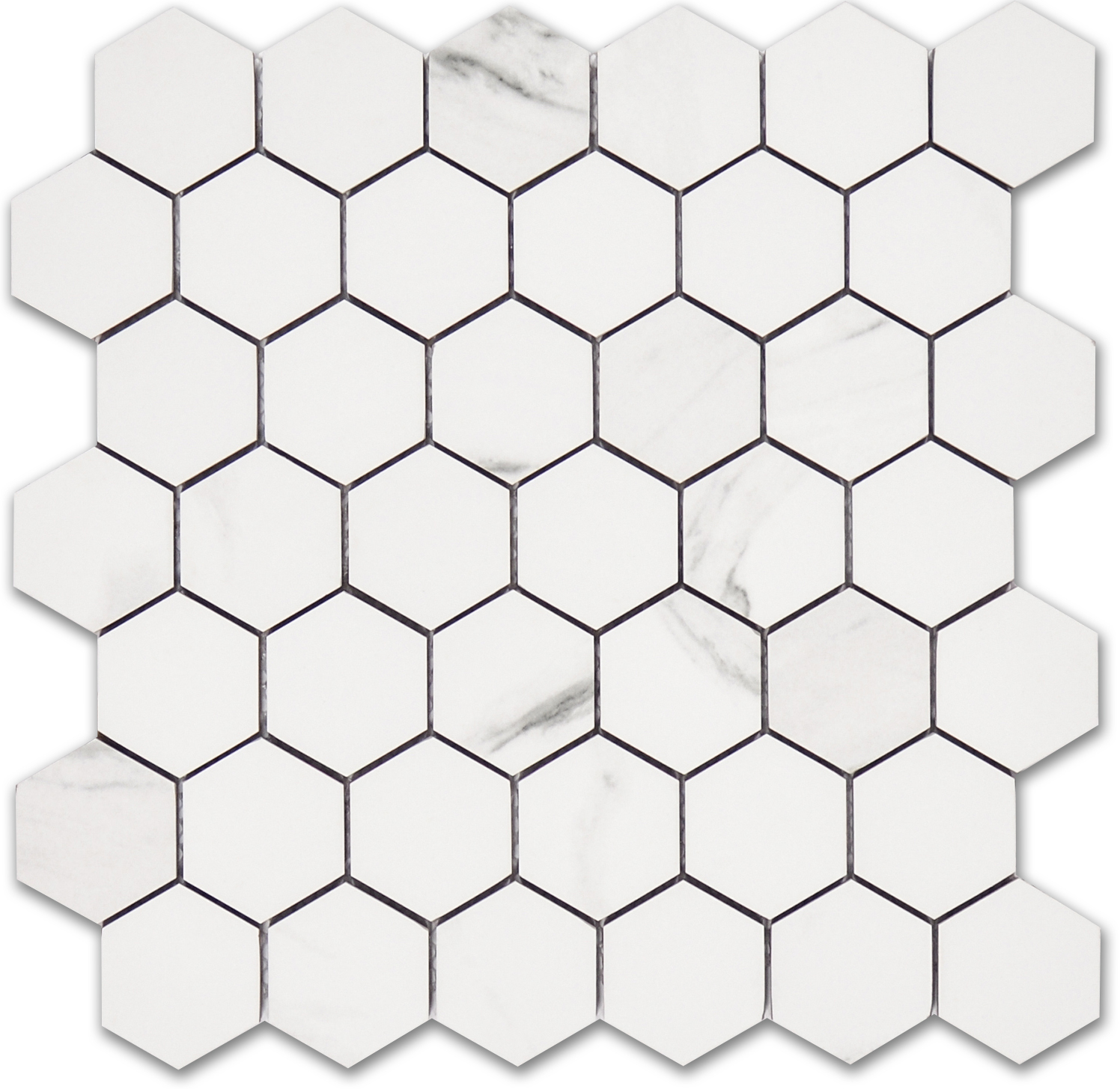 Treasure II Statuario 2x2 Polished Hexagon Mosaic