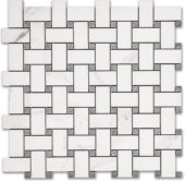 Treasure Statuario Polished Basketweave Mosaic | Young Interiors Flooring Center
