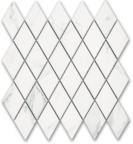 Treasure Statuario Polished Diamond Mosaic | Young Interiors Flooring Center