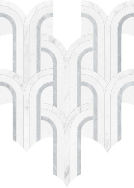 Utopio Florence Dove Stone Mosaic | Young Interiors Flooring Center