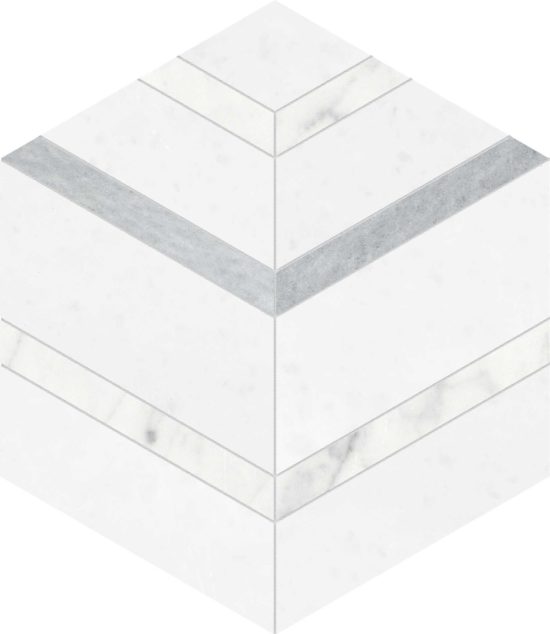 Utopio Hexo Dove Mosaic | Young Interiors Flooring Center