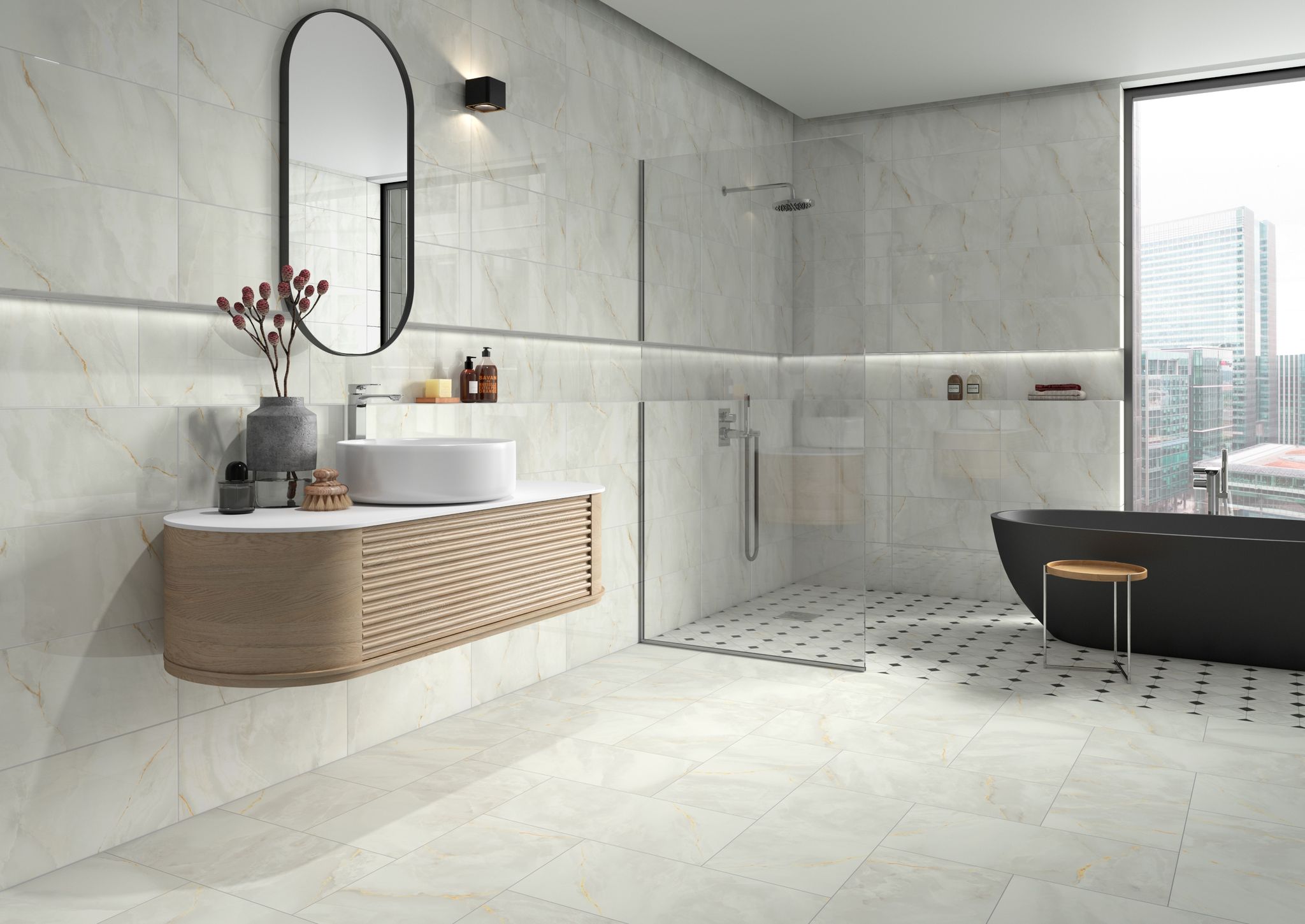Venezia White 12x24 and 10x30 1 | Young Interiors Flooring Center