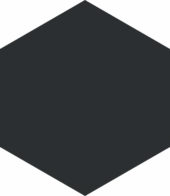 Vida 5.5X6.3” Black Hexagon | Young Interiors Flooring Center
