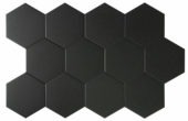 Vida 5.5X6.3” Black Hexagon | Young Interiors Flooring Center