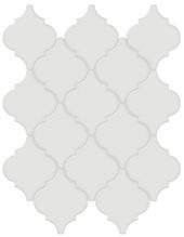 Vintage Grey Glossy Arabesque Mosaic | Young Interiors Flooring Center