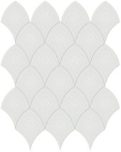 Vintage Grey Glossy Scallop Mosaic | Young Interiors Flooring Center