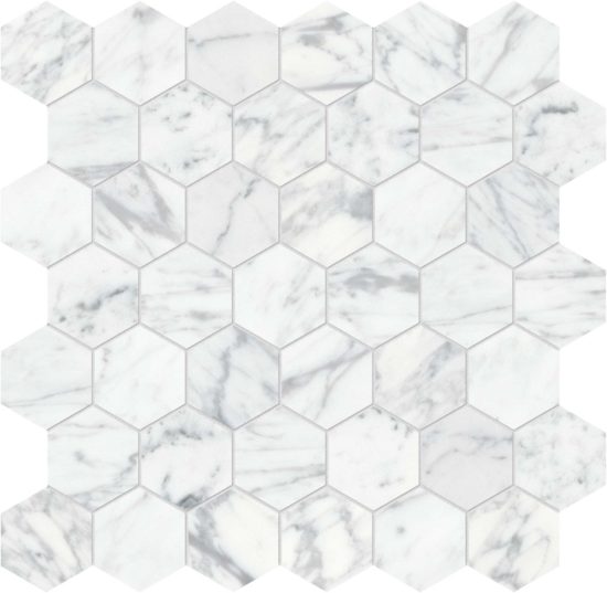 Virtue Bianco 2 Hexagon Mosaic | Young Interiors Flooring Center