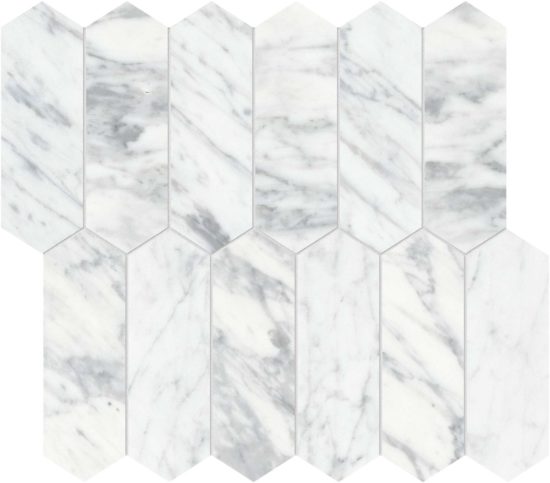 Virtue Bianco 2x6 Picket Mosaic