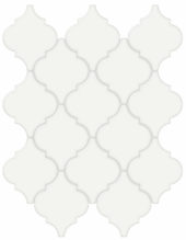 White Glossy Arabesque Mosaic | Young Interiors Flooring Center
