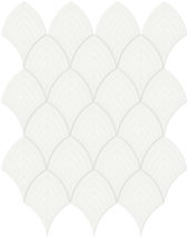 White Glossy Scallop Mosaic | Young Interiors Flooring Center