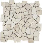 White Mini Opus Interlocking Mosaic Sheet | Young Interiors Flooring Center