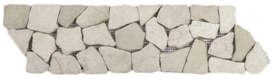 White Opus Mosaic Interlocking Border | Young Interiors Flooring Center