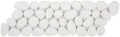 White Reconstituted Pebble Mosaic Interlocking Border | Young Interiors Flooring Center