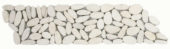White Sliced Matte Pebble Interlocking Border | Young Interiors Flooring Center